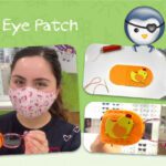 Sydney Optometrist Dr Frances Grasso, previously still a student in the photo, with the children's DIY eye patch she made